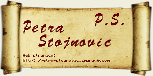 Petra Stojnović vizit kartica